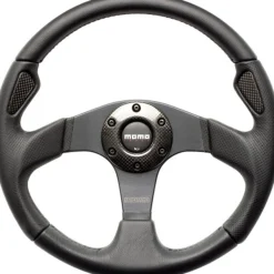 Momo Ratt Tuning Jet Svart/Carbon 350mm Läder