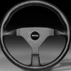 Momo Ratt Tuning Montecarlo Svart 350mm Läder