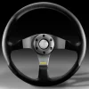 Momo Ratt Tuning Tuner Svart/Antracit 350mm Läder