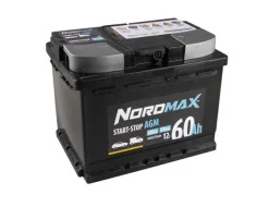 NordMax AGM Start/Stoppbatteri 12V 60Ah 680A