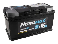 NordMax AGM Start/Stoppbatteri 12V 95Ah 850A