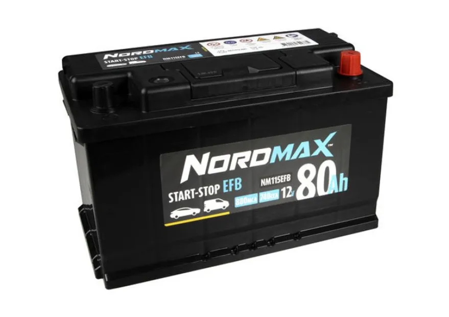 Nordmax EFB Start/Stoppbatteri 12V 80Ah 740A