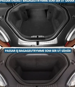 Skålad Mjuk Bagagerumsmatta Svart Främre Tesla Model S 2012-2016