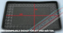 Skålad Mjuk Bagagerumsmatta Svart Mercedes W246 B-Klass Easy Vario Plus