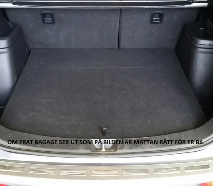 Skålad Mjuk Bagagerumsmatta Svart Mitsubishi Outlander III 2012-2021