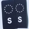 S-Märke Nummerskylt Kolfiber/Vit/Vit