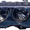 Strålkastare Vänster Svart BMW E46 3-Serien Coupe och Cabriolet