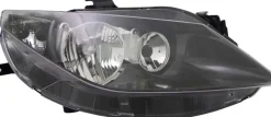 Strålkastare Vänster Svart Svart Seat Ibiza (6J) 03.2008-03.2012