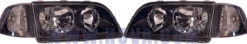Strålkastarset Black Rim Volvo S40, V40 Fas 2