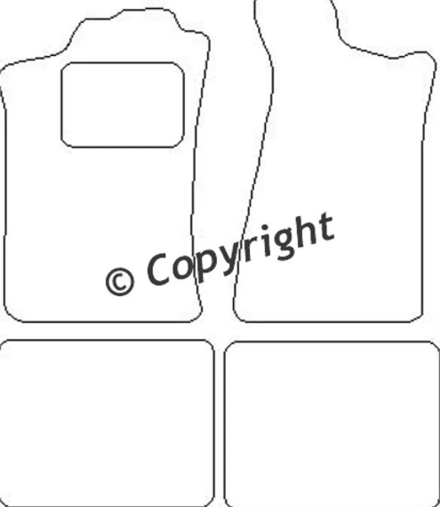 Textilmattor H-line Audi 80