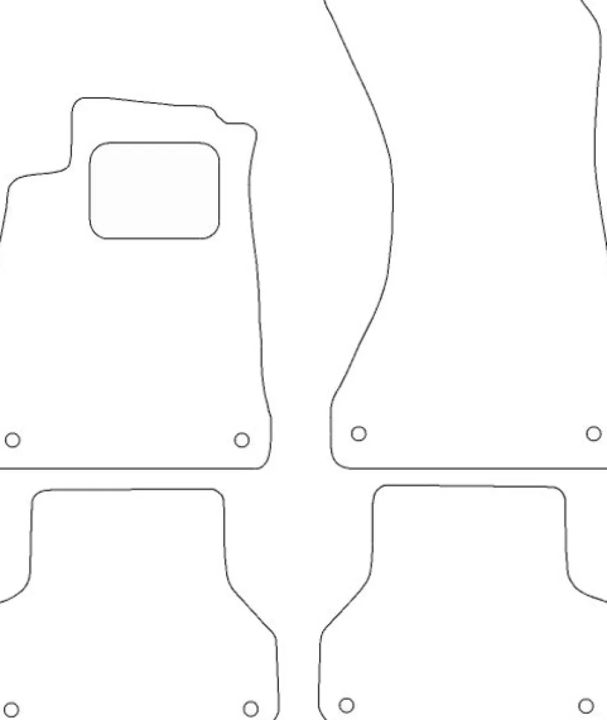 Textilmattor H-line Audi A4 Sedan/Avant B9