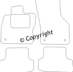 Textilmattor H-line Audi A3 8V