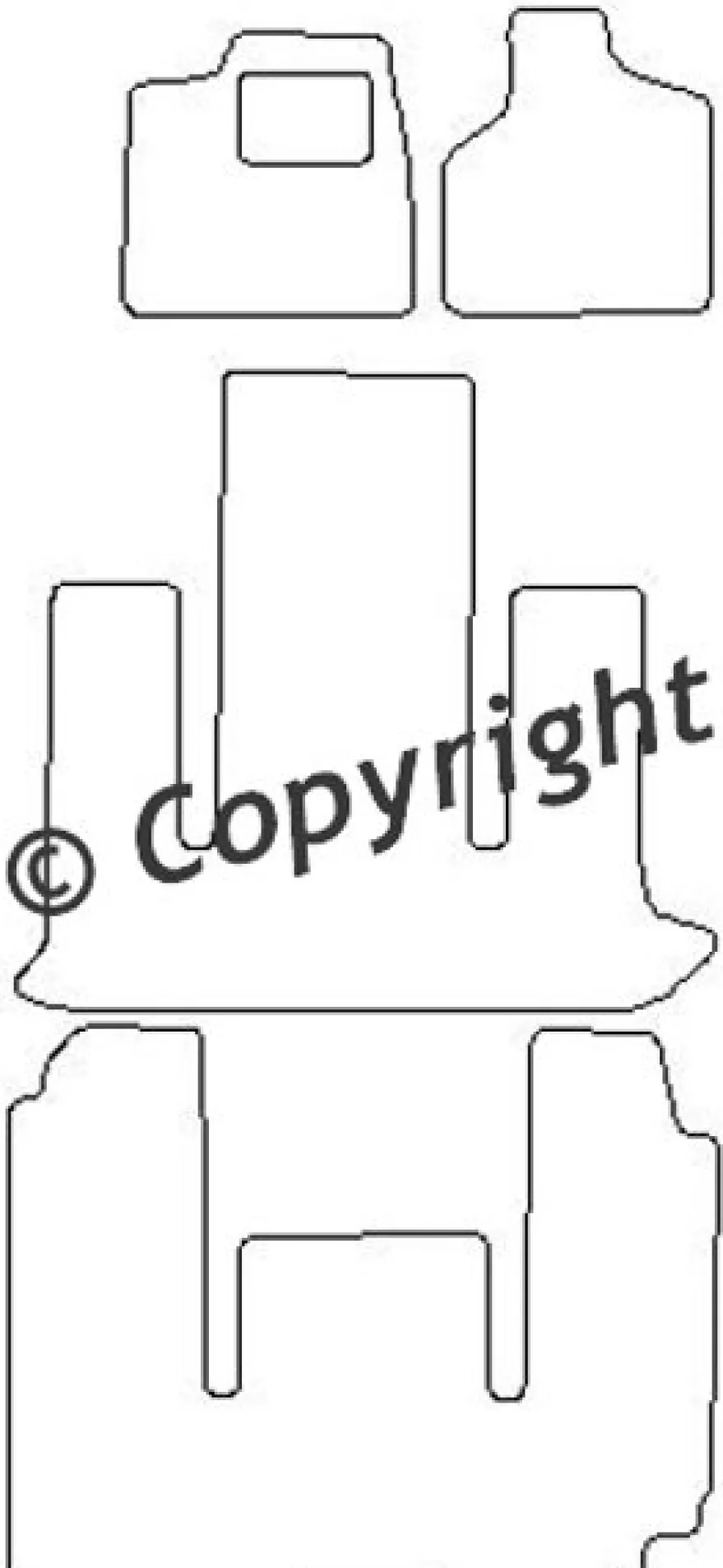 Textilmattor H-line Chrysler Voyager III SWB