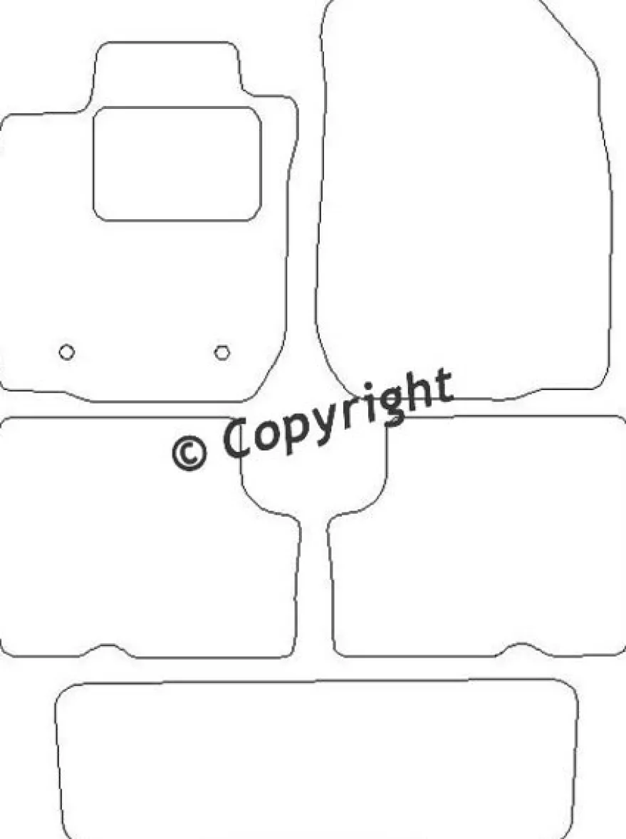 Textilmattor H-line Dacia Logan 7-Sits