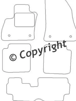 Textilmattor H-line Fiat 500 L 7-sits