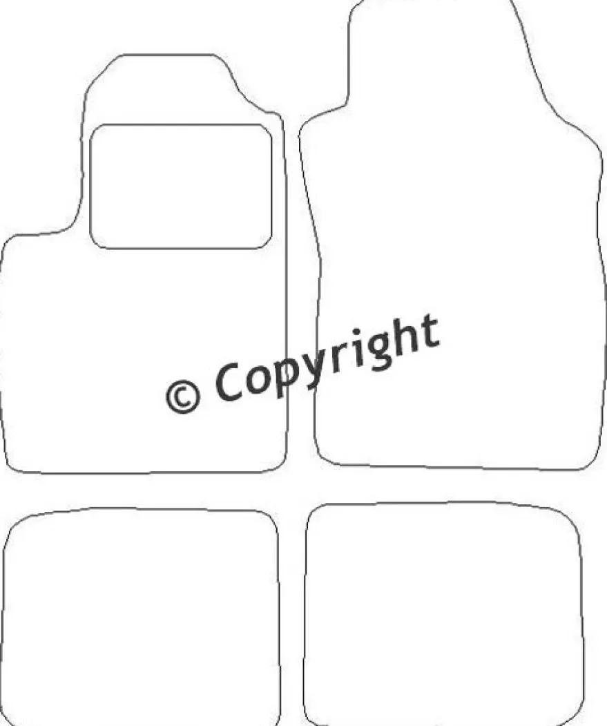 Textilmattor H-line Fiat Panda Dualllogic 5-dörrars