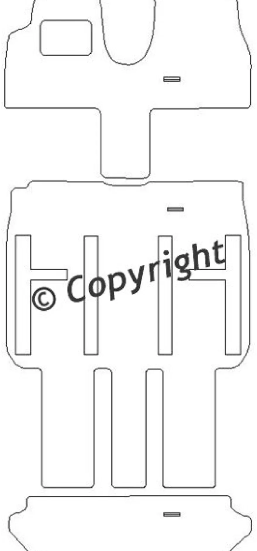 Textilmattor H-line Fiat Ulysse II 6-sits