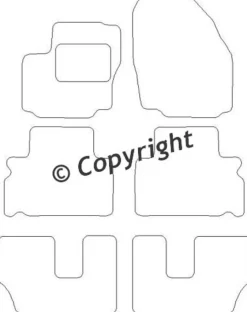 Textilmattor H-line Ford Galaxy II 7-sits