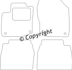 Textilmattor H-line Honda Civic IX 5-dörrars