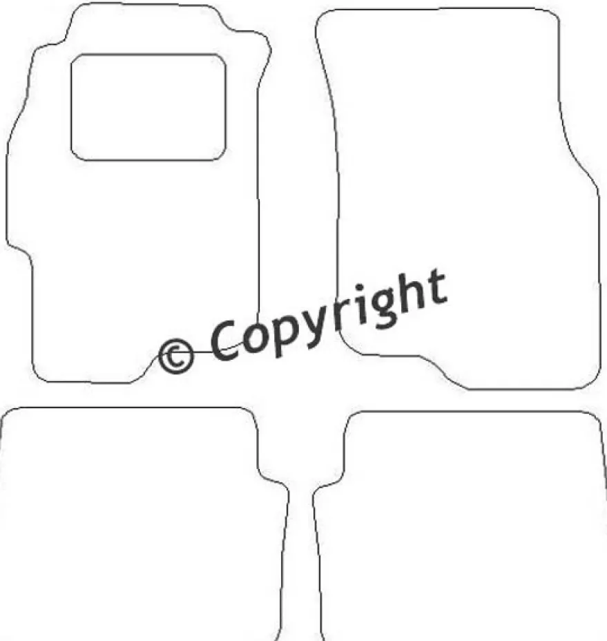 Textilmattor H-line Honda Civic VI 5-Dörrars Hatchback