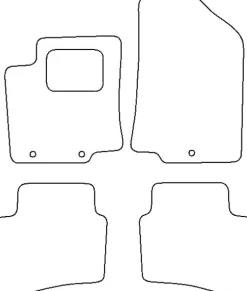 Textilmattor H-line Kia Rio III