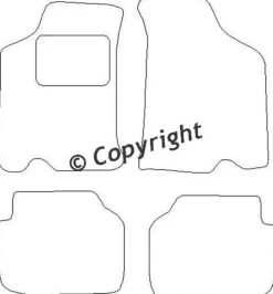 Textilmattor H-line Kia Sephia