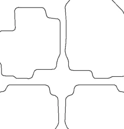 Textilmattor H-line Mitsubishi Colt VI 5-dörrars