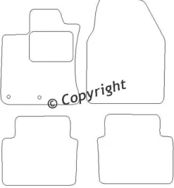 Textilmattor H-line Nissan Qashqai 7-Sits