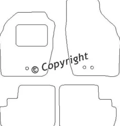 Textilmattor H-line Opel Agila A