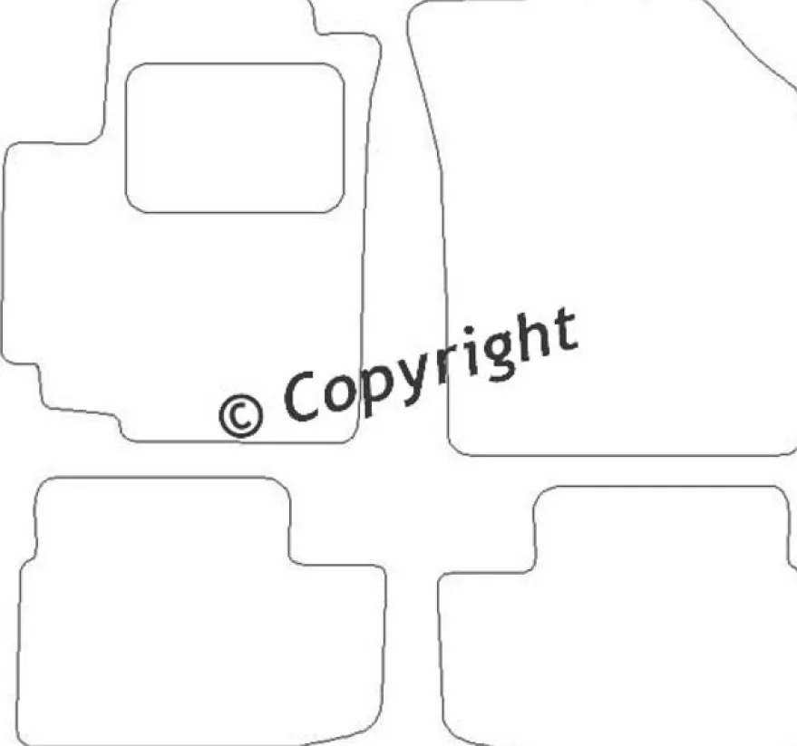 Textilmattor H-line Opel Agila B