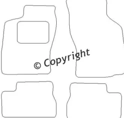 Textilmattor H-line Opel Astra F