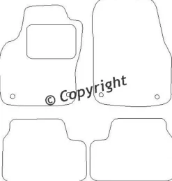 Textilmattor H-line Opel Astra H