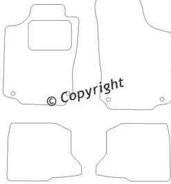 Textilmattor H-line Opel Combo Tour