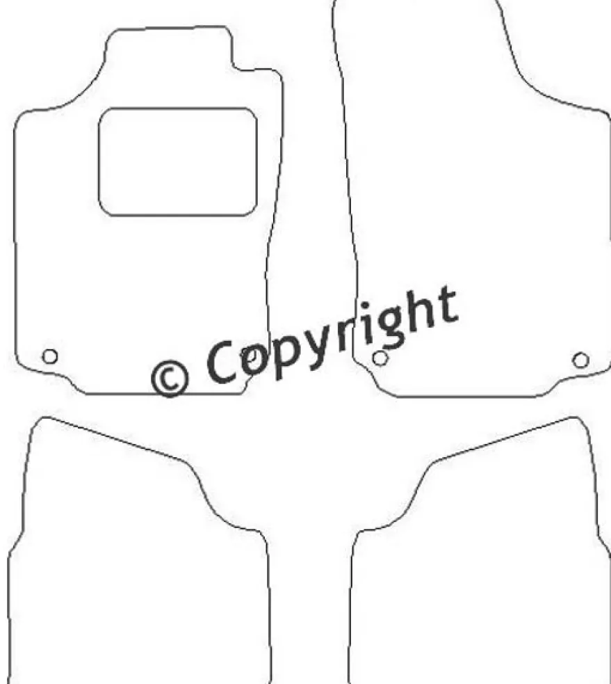 Textilmattor H-line Opel Corsa C