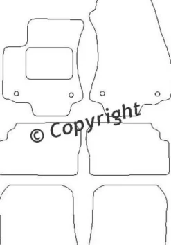 Textilmattor H-line Opel Zafira A