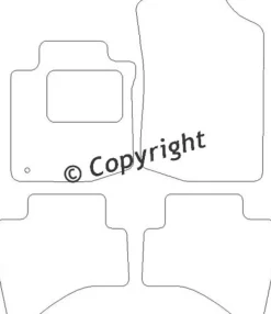 Textilmattor H-line Peugeot 107