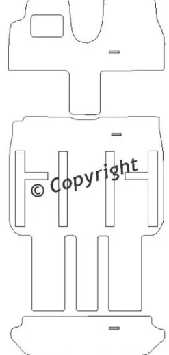 Textilmattor H-line Peugeot 807 6-Sits