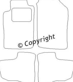 Textilmattor H-line Peugeot 206 SW