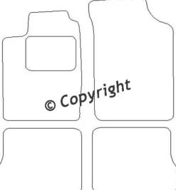 Textilmattor H-line Renault Clio II