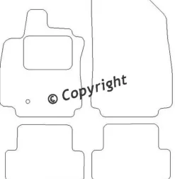 Textilmattor H-line Renault Clio III