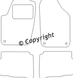 Textilmattor H-line Seat Ibiza IV / Cordoba III