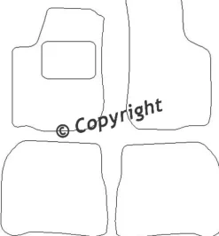 Textilmattor H-line Skoda Octavia I