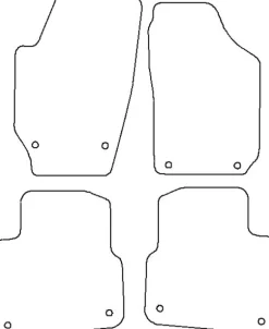 Textilmattor H-line Skoda Roomster