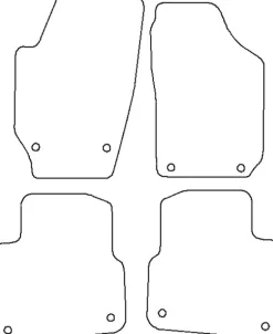 Textilmattor H-line Skoda Roomster