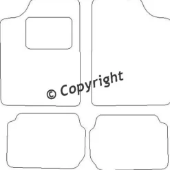 Textilmattor H-line Subaru Justy II