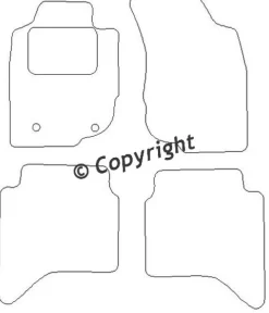 Textilmattor H-line Toyota Hilux