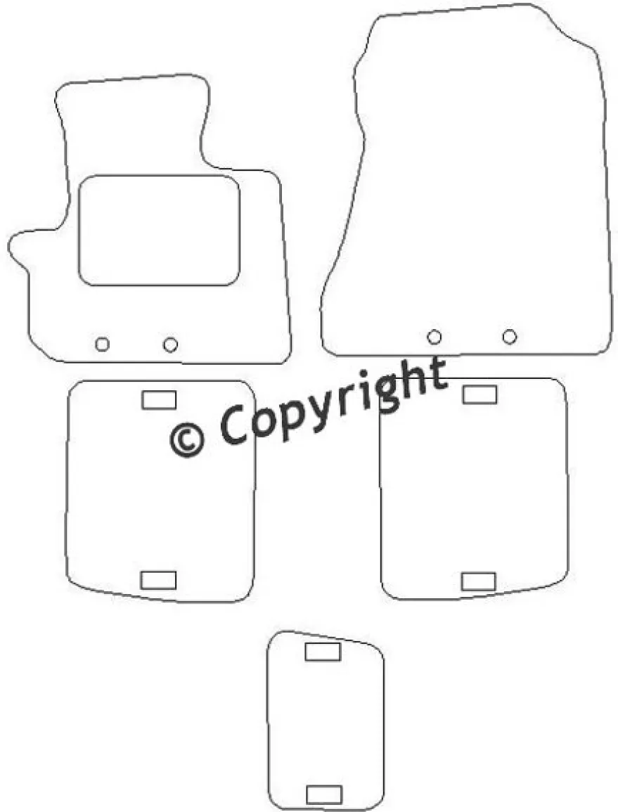 Textilmattor H-line Toyota iQ