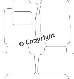 Textilmattor H-line Toyota Landcruiser 5-sits