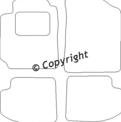 Textilmattor H-line Toyota Yaris I