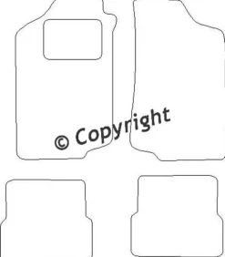 Textilmattor H-line VW Golf II / Jetta